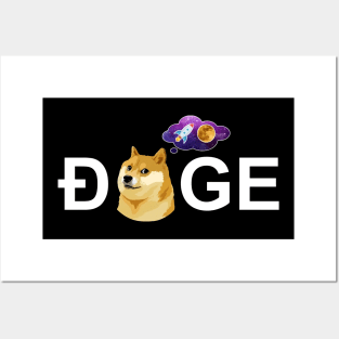 Dogecoin To The Moon Posters and Art